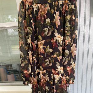 Paige Elynne Dress - Black/Antique Bisque Silk